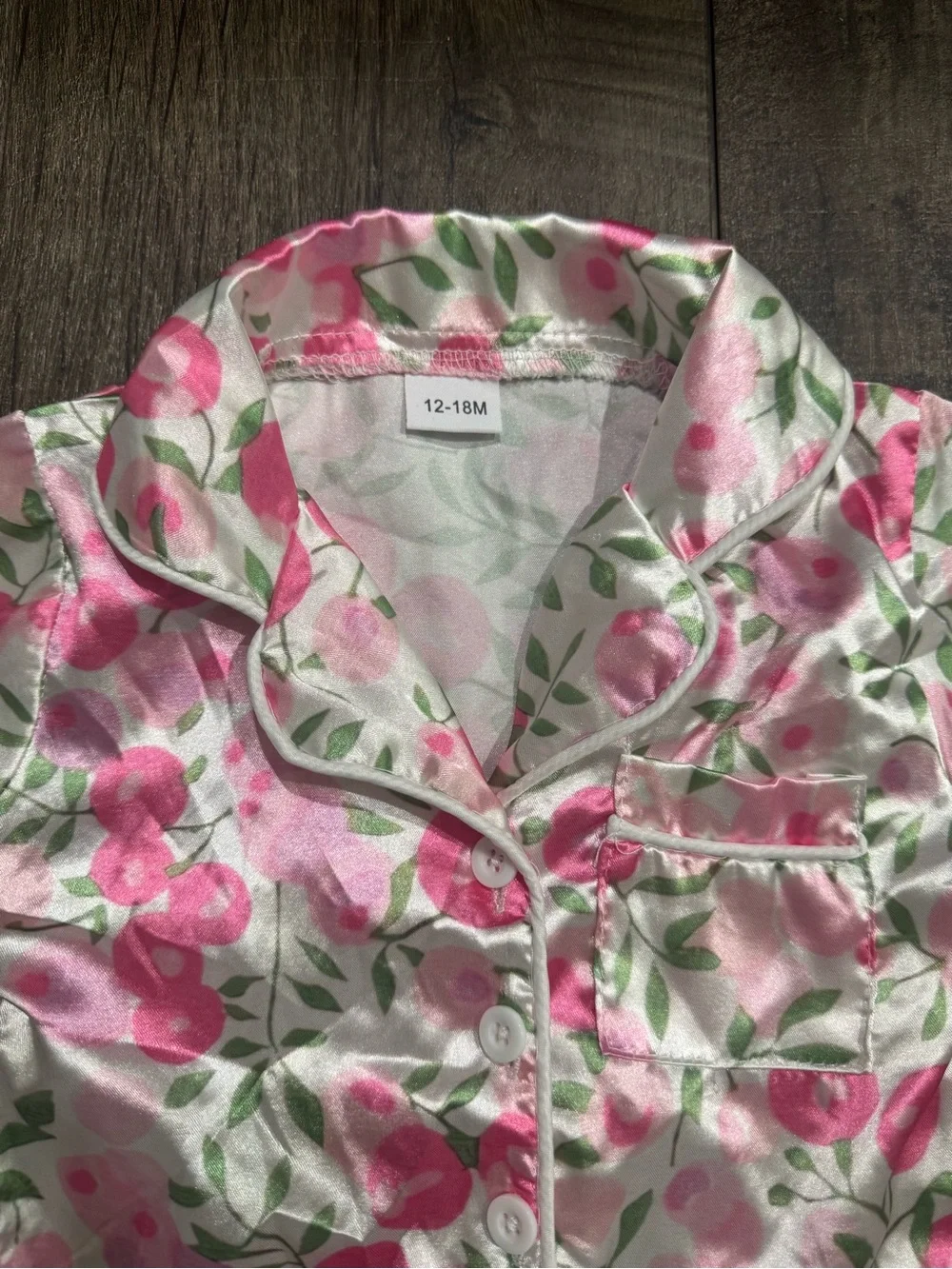 Baby Toddler Girl Floral Satin Pajama Set Bundle 12-18m